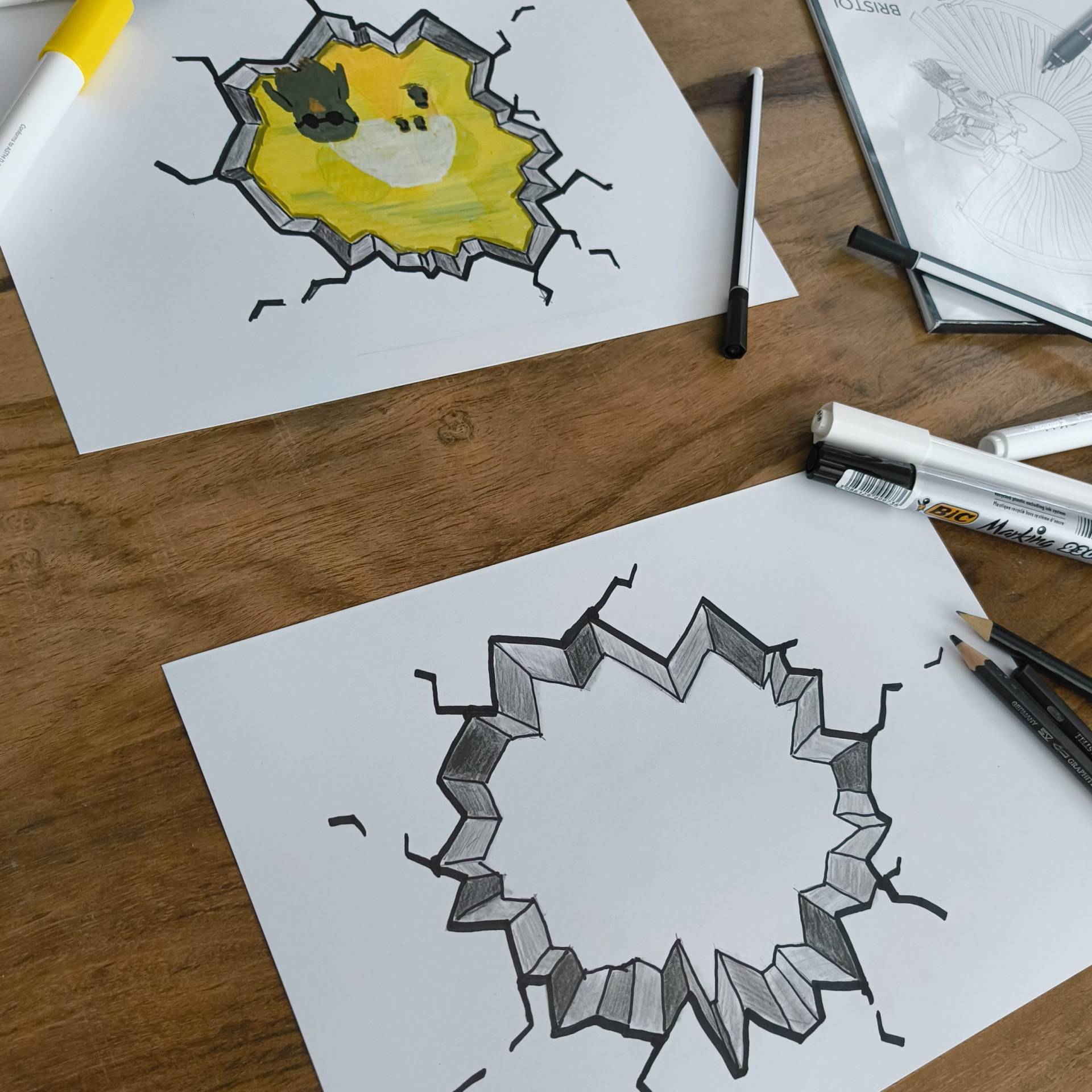 optische illusie tekenen